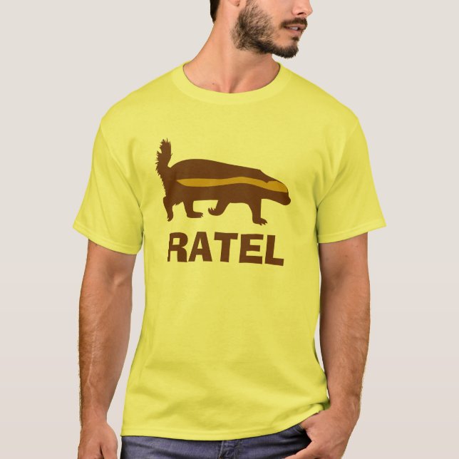 Camiseta Miel Badger Ratel (Anverso)