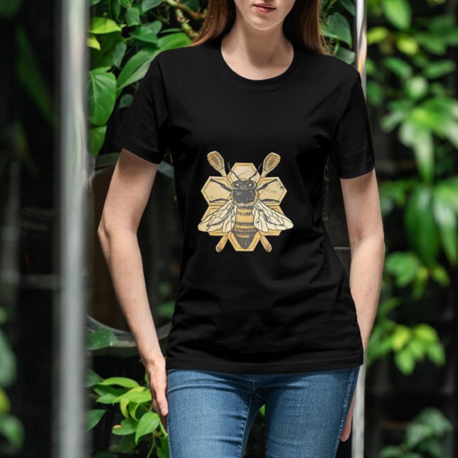 Camiseta Miel detallada de los insectos de abeja (Subido por el creador)
