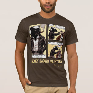 Camiseta Miel sin miedo Badger lucha contra una hiena