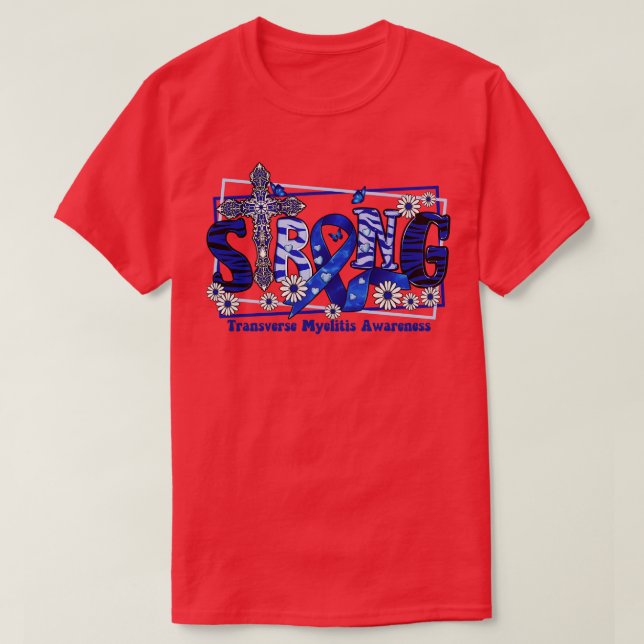 Camiseta Mielitis transversal Cinta transversal de concient (Diseño del anverso)