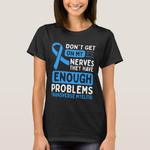 Camiseta Mielitis Transversal Conciencia Nervios Cinta Azul