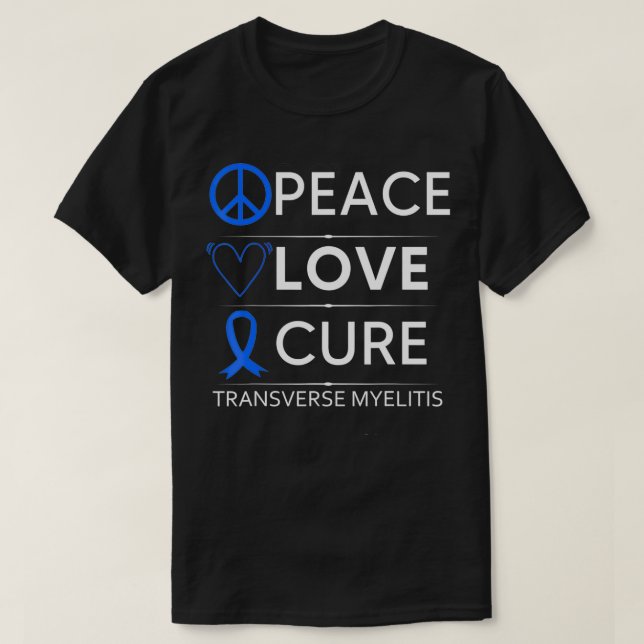 Camiseta Mielitis Transversal Conciencia Spine Warrier Azul (Diseño del anverso)
