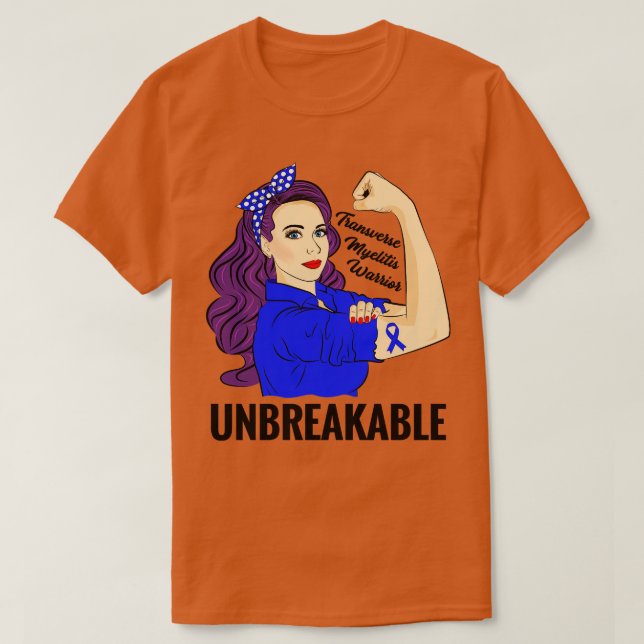 Camiseta Mielitis Transversal Conciencia Trastorno de la mé (Diseño del anverso)