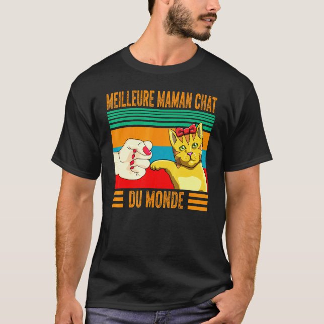 Camiseta Mielleure Maman Chat Du Monde Mignon Chaton Miaou (Anverso)