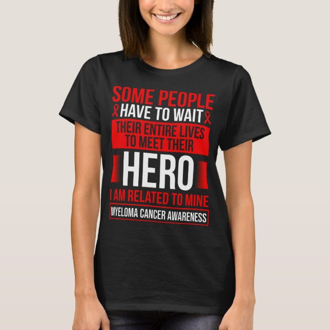 Camiseta Mieloma Cinta de Cáncer Célula Plasmática Mieloma  (Anverso)