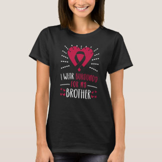 Camiseta Mieloma Múltiple Conciencia Que Uso Borgoña Para M