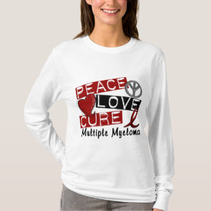 Camiseta Mieloma múltiple de la curación del amor de la paz