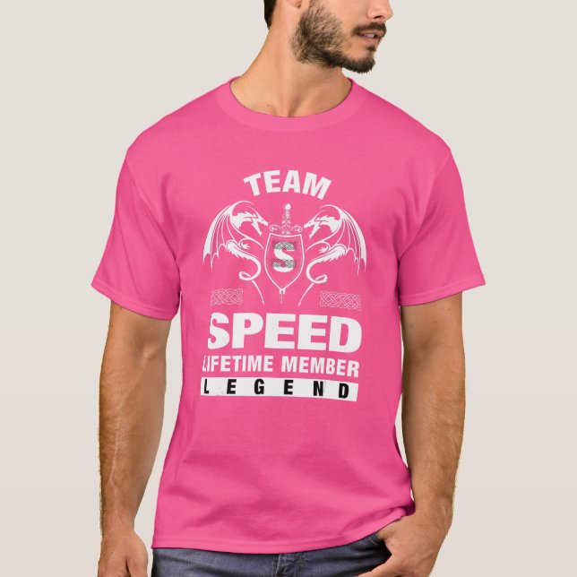 Camiseta Miembro de duración de la velocidad del equipo (Anverso)
