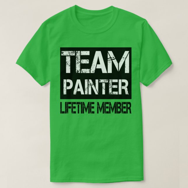 Camiseta Miembro de duración del pintor de equipo (Diseño del anverso)