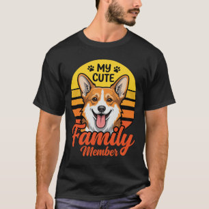 Camiseta Miembro de familia de Corgi lindo Amante de perros