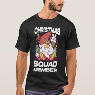 Camiseta Miembro de la brigada Santa Gnome Design Navidades
