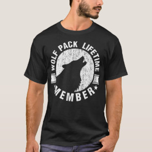 Camiseta Miembro de la Manada de Lobos de por Vida Aullando