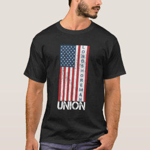 Camiseta Miembro de la Unión Bandera Americana Longshoreman