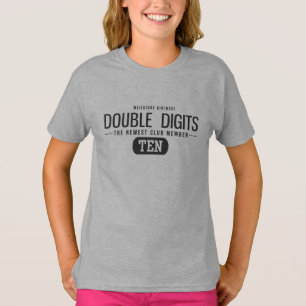 Camiseta Miembro de los dígitos dobles del jalón