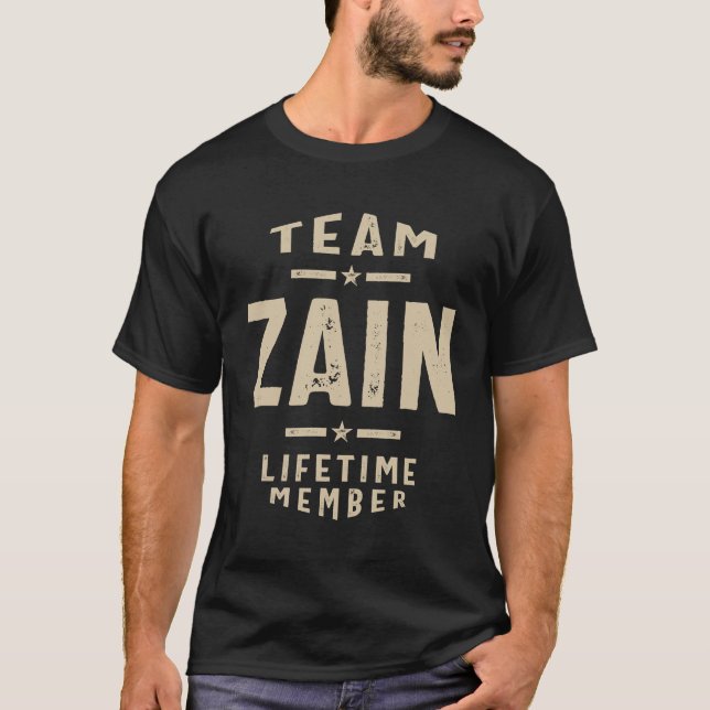 Camiseta Miembro de Team Zain Lifetime - Nombre Zain (Anverso)