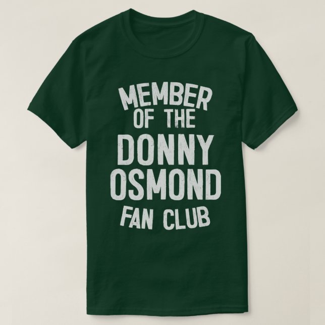 Camiseta Miembro del Club de fans de Donny Osmond (Diseño del anverso)