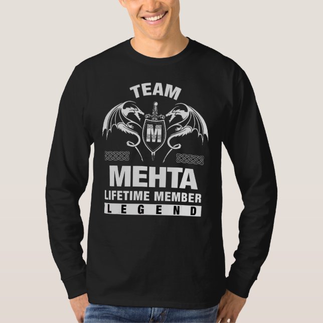 Camiseta Miembro del equipo Mehta Lifetime (Anverso)