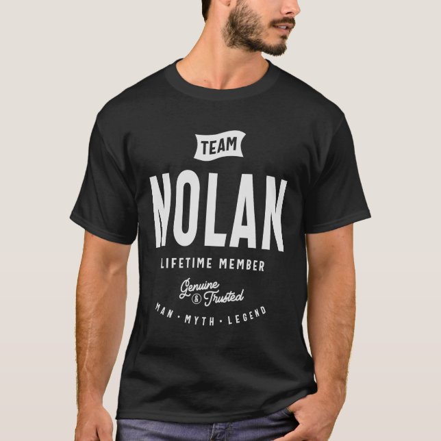 Camiseta Miembro del equipo Nolan Lifetime - Nombre Nolan (Anverso)