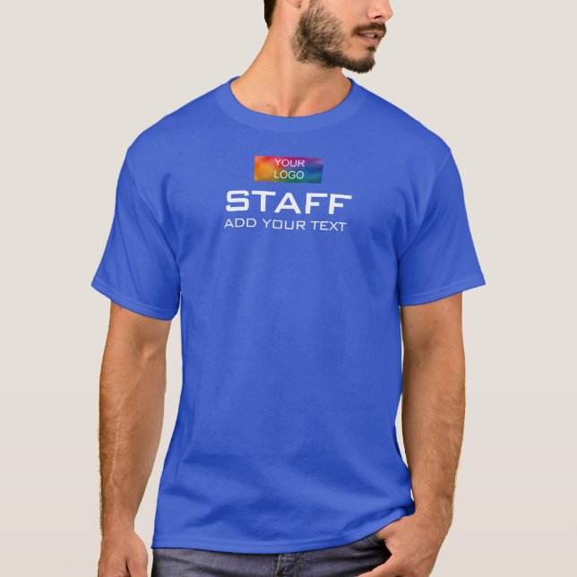 Camiseta Miembro del personal azul del Royal, Personalizado (Anverso)