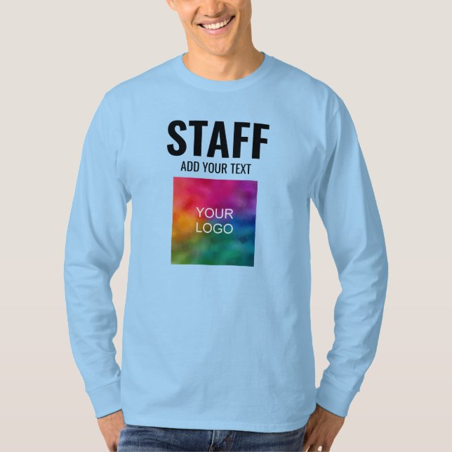 Camiseta Miembro del personal de la tripulación de Mens Lon (Anverso)