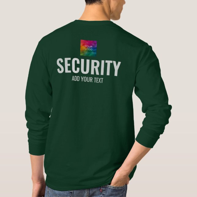 Camiseta Miembro del personal de seguridad Mens Long Sleeve (Reverso)