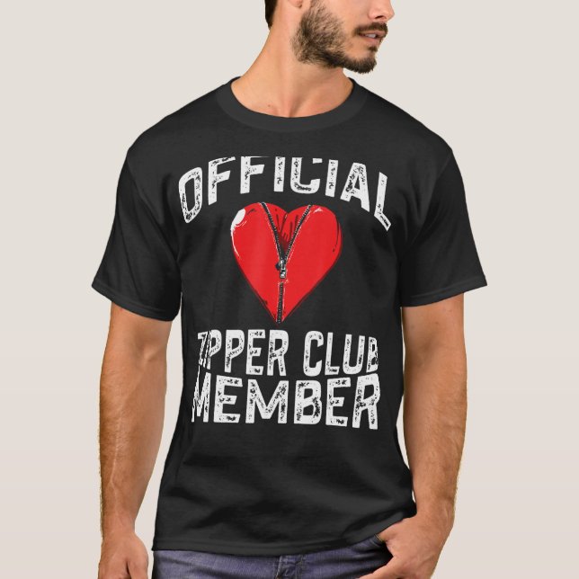 Camiseta Miembro oficial del Zipper Club Funny Open Heart S (Anverso)