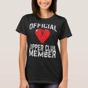 Camiseta Miembro oficial del Zipper Club Funny Open Heart S