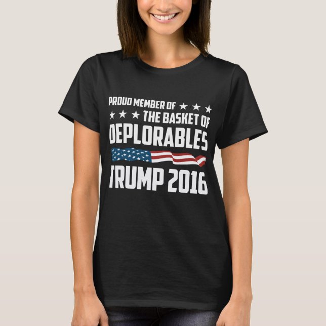 Camiseta Miembro orgulloso de la cesta de Deplorables - (Anverso)