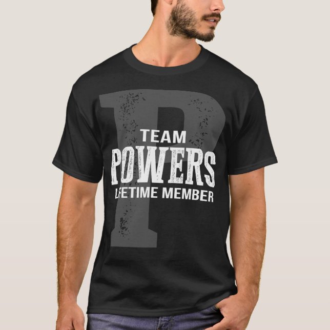 Camiseta Miembro Vitalicio del Equipo POWERS (Anverso)