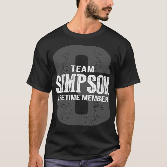 Camiseta Miembro Vitalicio del Equipo SIMPSON (Anverso)