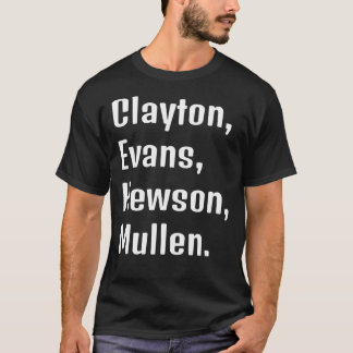 Camiseta Miembros de la banda: Clayton, Evans, Hewson, Mull