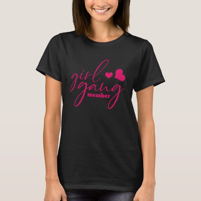 Camiseta Miembros de la banda del chica Backprint (Anverso)
