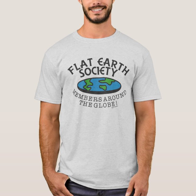 Camiseta Miembros de la Sociedad de la Tierra Plana Alreded (Anverso)