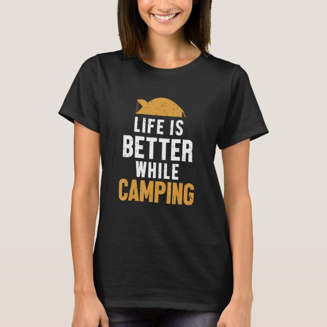 Camiseta Mientras camping camping atrapa el camping (Anverso)
