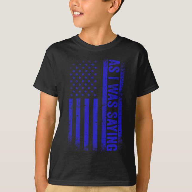 Camiseta Mientras Decía Curiosa Pol De La Bandera Estadouni (Anverso)