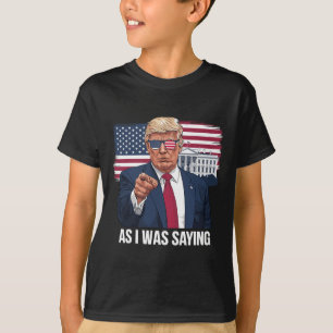 Camiseta Mientras Decía Trump, Patriótico Estadounidense Po