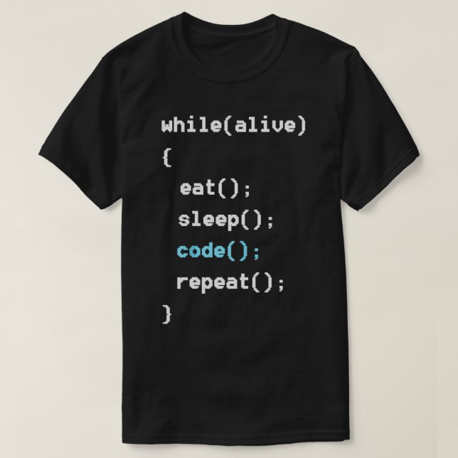 Camiseta Mientras esté vivo, repite la programación del cód (Diseño del anverso)