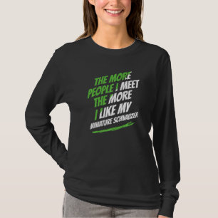 Camiseta Mientras Más Gente Conozco Schnauzer Miniatura Div