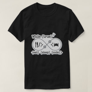Camiseta Mientras que el programador de código de suspensió