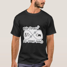 Camiseta Mientras que el programador de código de suspensió