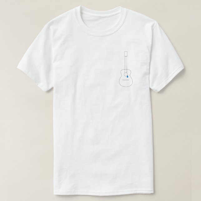 Camiseta Mientras que mi guitarra llora suavemente (Diseño del anverso)