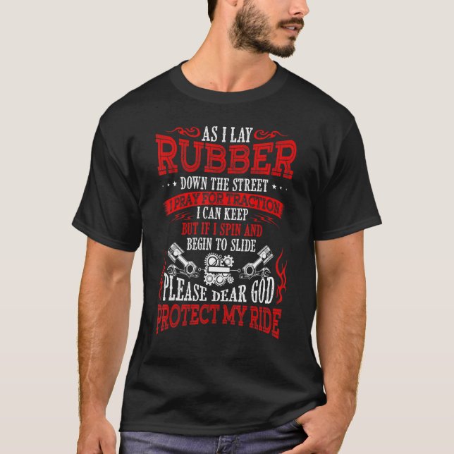 Camiseta Mientras Sigo El Caucho Por La Calle Los Bikers Am (Anverso)
