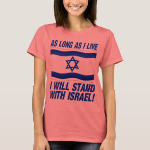 Camiseta Mientras viva, me colocaré con Israel
