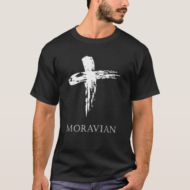 Camiseta Miércoles de Ceniza Moraviana Crucifijo cristiano  (Anverso)