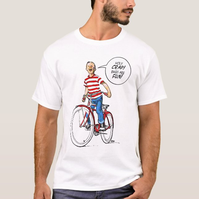 Camiseta ¡Mierda santa!  ¡Las bicis son diversión! (Anverso)