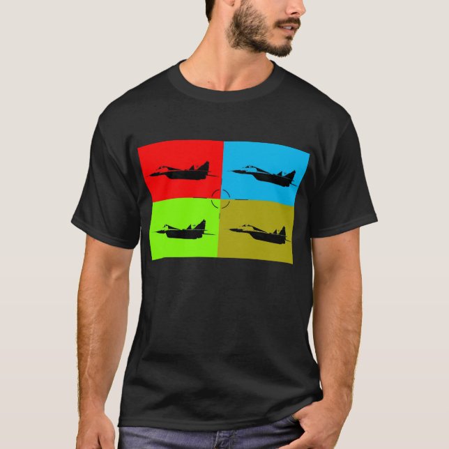 Camiseta MiG 29 objetivo Popart1 (Anverso)