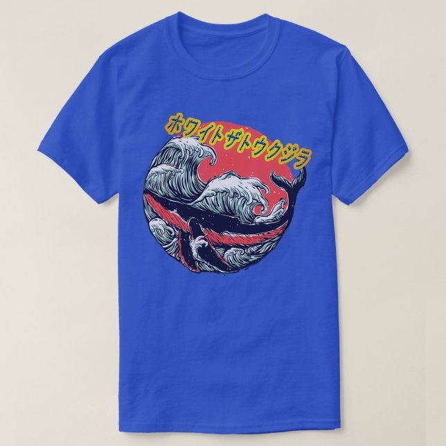 Camiseta Migaloo de ballena jorobada blanca (Diseño del anverso)