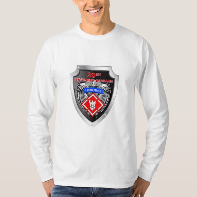 Camiseta Mighty 20.ª Brigada de Ingenieros-Airborne (Anverso)