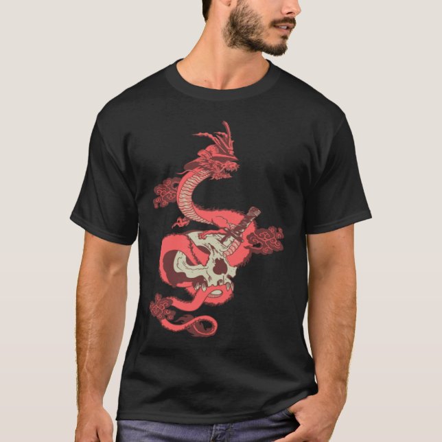 Camiseta mighty dragon Chinese lizard aesthetic clothes (Anverso)