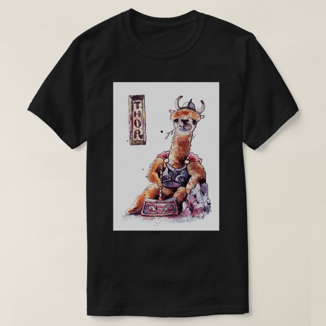 Camiseta Mighty Llama Thor (Diseño del anverso)